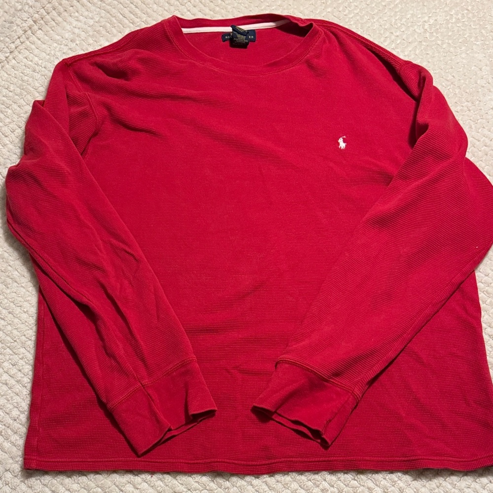 Polo by Ralph Lauren Men's Vibrant Red Long Sleeve Tee